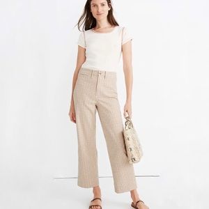 Madewell Slim Emmett Wide-Leg Pants -Gingham Check